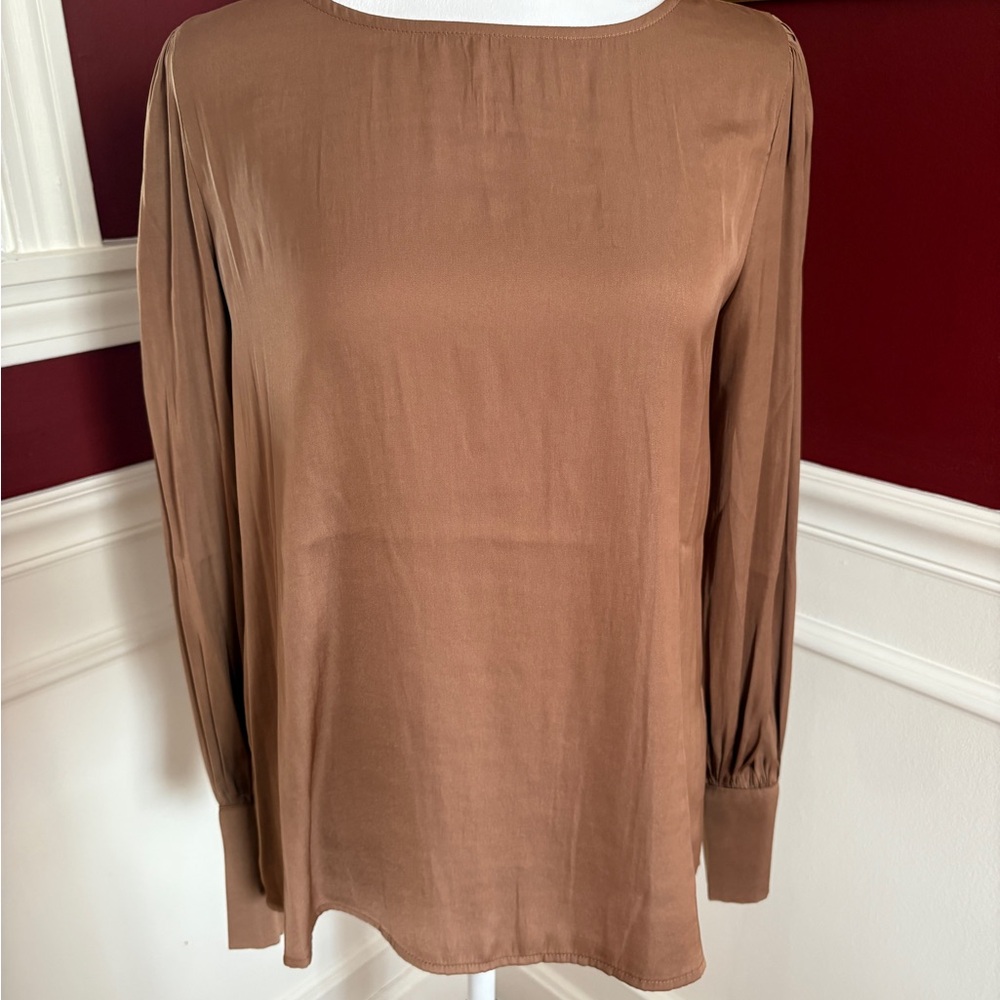 Elie Tahari Rich Brown Blouse